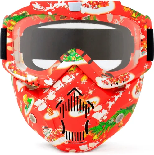 Miniatura 11 de SPOSUNE Gafas de motocross, máscara de paintball, máscara facial desmontable, gafas de seguridad para motocross para hombres y mujeres MT-003-Lente
