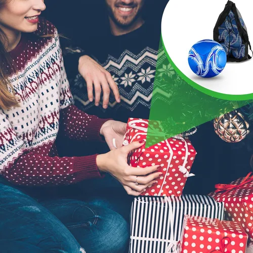 Miniatura 5 de Realspring Balones de fútbol desinflados a granel con bolsa de inflador, operación de Navidad, tamaño oficial, fútbol para jóvenes, al aire libre