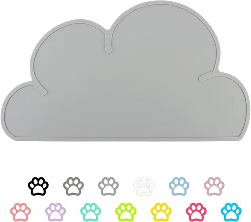 Miniatura 9 de DesignSter Tapete de alimentación para mascotas – Tapete de alimentación para perros y gatos, almohadilla de silicona de nube de grado superior