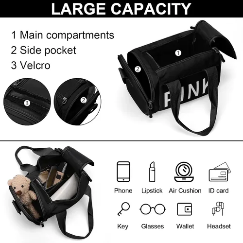 Miniatura 4 de Mini bolsa cruzada pequeña para gimnasio para mujeres y hombres, bonita bolsa de lona pequeña, bolsa deportiva estética, bolsa de gimnasio