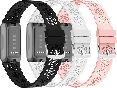 Miniatura 12 de Paquete de 3 correas de silicona delgadas compatibles con Fitbit Inspire 3/Inspire 2/Inspire HR/Inspire, correa de repuesto deportiva de silicona