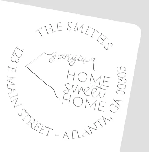 Miniatura 153 de Sello en relieve de dirección personalizado para nuevos propietarios de viviendas, sello redondo de 1-5/8 para dirección de casa, estampado