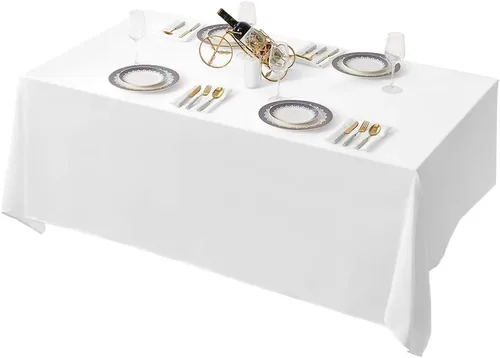 Miniatura 10 de Surmente Mantel cuadrado para mesas cuadradas o redondas, 100% poliéster, 52 x 52 pulgadas, mantel para bodas, banquetes o restaurantes (negro)