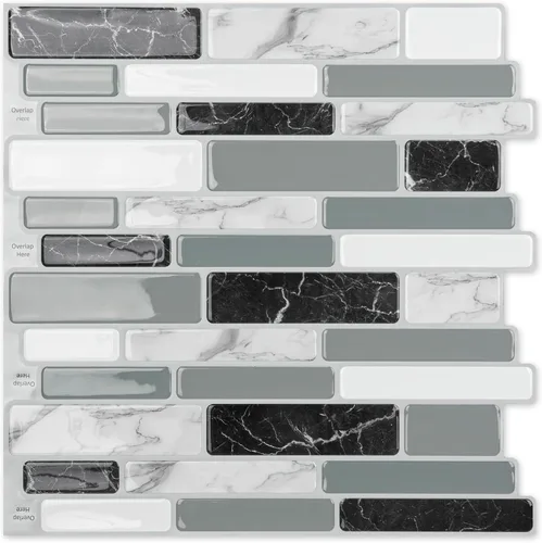 Miniatura 17 de Art3d - 10 hojas de azulejos adhesivos antisalpicaduras para cocina - 30 x 30 cm, adhesivo de pared para cocina, baño, encimera y sala de estar
