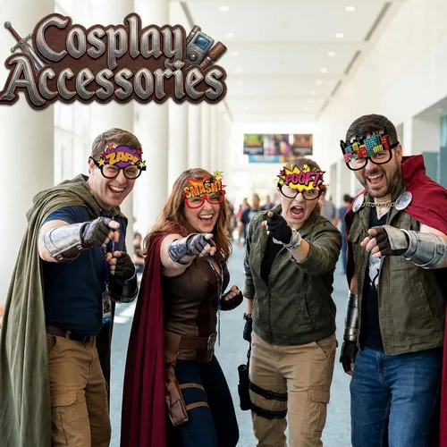 Miniatura 6 de 32 piezas de regalos de fiesta de héroes cómics, gafas de papel para cabina de fotos, accesorios para eventos de cumpleaños, suministros de fiesta