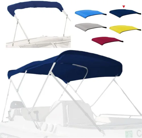 Miniatura 11 de Funda de repuesto para parte superior Bimini de 3 arcos, resistente a la decoloración y a las grietas, poliéster de grado marino 600D, impermeable