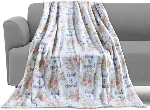 Miniatura 11 de Elegant Comfort Manta ligera estampada para todas las estaciones, ultra suave, acogedora y afelpada, manta decorativa, perfecta para descansar, 50 x