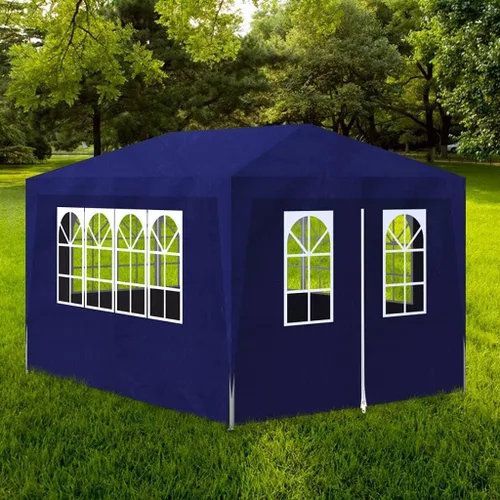Miniatura 13 de Toldo desplegable, toldo con paredes laterales, kiosco para parrilla, tienda de campaña de 9 pies 10 pulgadas x 9 pies 10 pulgadas, color blanco