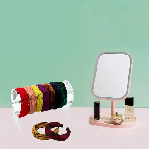 Miniatura 3 de OAOLEER Soporte para diadema, organizador de joyas transparente para adolescentes y mujeres, el organizador perfecto para exhibición de diademas