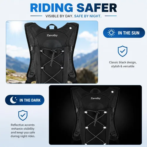 Miniatura 5 de Zavothy Hydration Backpack with 2L Hydration Bladder Water Backpack for Hiking Hydration Pack for Running Cycling Hiking