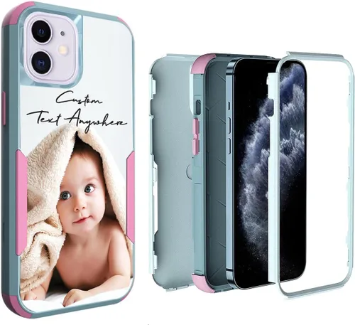 Miniatura 34 de Funda de fotos personalizada para iPhone 11 Apple Phone Plaid Collage - Imagen personalizada para hacer fotos en 3 híbridos gruesos resistentes