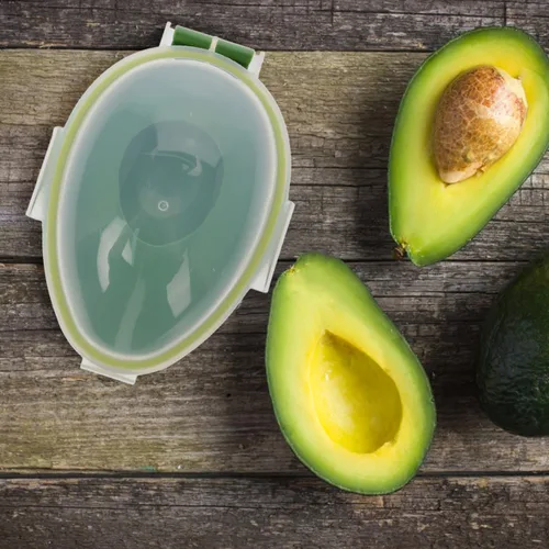 Miniatura 9 de Caja de almacenamiento de aguacate con tapa hermética, contenedor reutilizable para alimentos frescos para aguacate Keeper transparente, protector