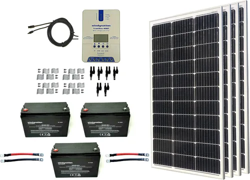 Miniatura 8 de WindyNation Kit de panel solar monocristalino de 400 vatios con controlador de carga solar TrakMax MPPT 40A + kit de medidor remoto