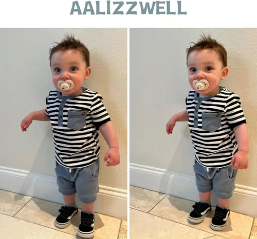 Miniatura 2 de Aalizzwell Camiseta de verano para bebés recién nacidos y niños