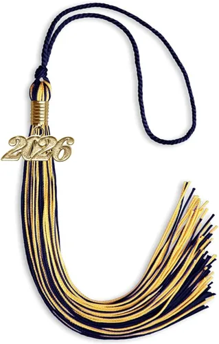 Miniatura 292 de Endea Graduation - Borla de doble color mixto con fecha dorada (negro/dorado antiguo, 2021)