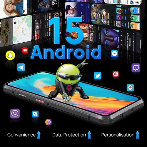 Miniatura 2 de FOSSIBOT Teléfono resistente F114 2026 desbloqueado, 16 GB RAM128 GB+2 TB ROM, pantalla HD+ de 6.67 pulgadas 120Hz, teléfonos celulares Android 15