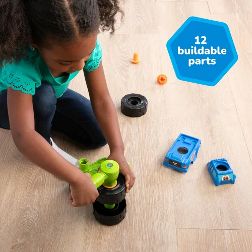 Miniatura 3 de Build-A-Buddy Camión Monstruo Juguete - Juguetes de Construcción 2-en-1 para Desmontar y Jugar - Juegos de Construcción para Niños - Juguetes