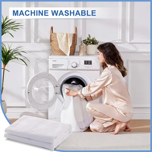 Miniatura 6 de Eiayeebil Protector de colchón impermeable tamaño Queen, protector de colchón de tela de aire 3D transpirable para sábana bajera tamaño Queen