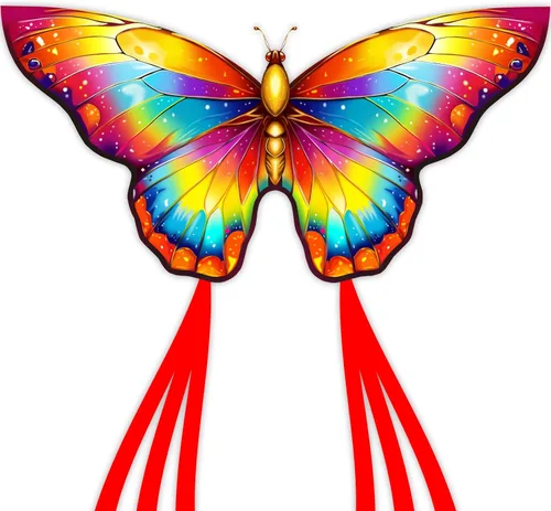 Miniatura 8 de Xida - Cometa de mariposa para niños y adultos, fácil de volar, de 4 a 8 años, cometa grande con mango de 300 pies, perfecta para viajes a la playa