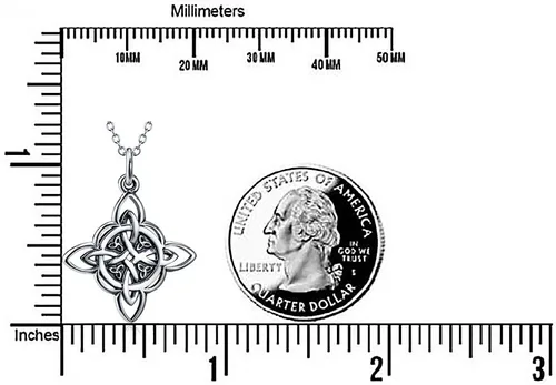 Miniatura 5 de FLYOW Collar con colgante de nudo celta de plata de ley 925 de buena suerte irlandés para mujer, regalo de cumpleaños y graduación