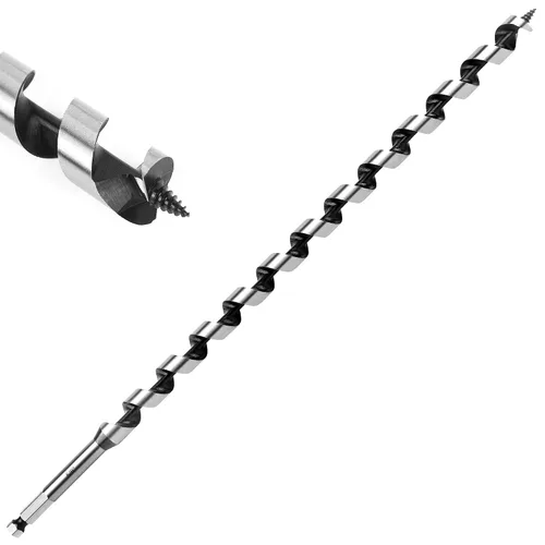 Miniatura 14 de Broca de taladro de 1-1/2 pulgadas x 9 pulgadas para madera, vástago hexagonal de 1-1/2 pulgadas, broca larga para madera suave y dura, plástico