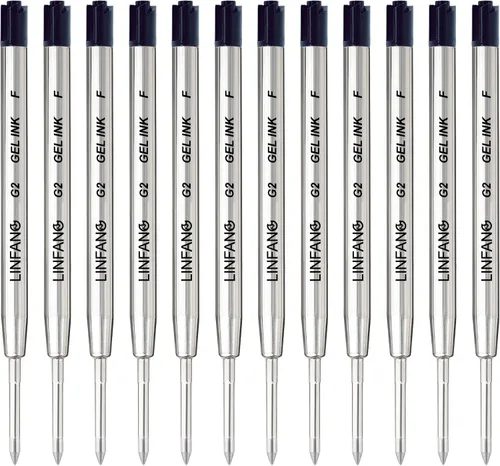 Miniatura 5 de Recambios de tinta de gel roja, paquete de 6 repuestos de punta fina de 0.020 in de punta fina de escritura suave (6 rojos)