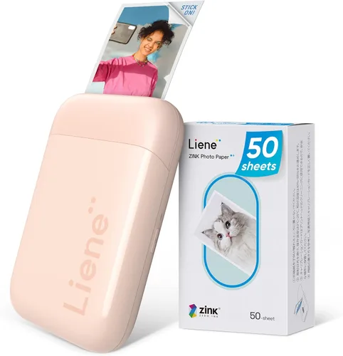 Miniatura 9 de Liene Impresora Fotográfica 2x3 Pulgadas, Mini Impresora de Imágenes con 10 Papeles Adhesivos Zink, Bluetooth 5.0, Compatible con iOS y Android