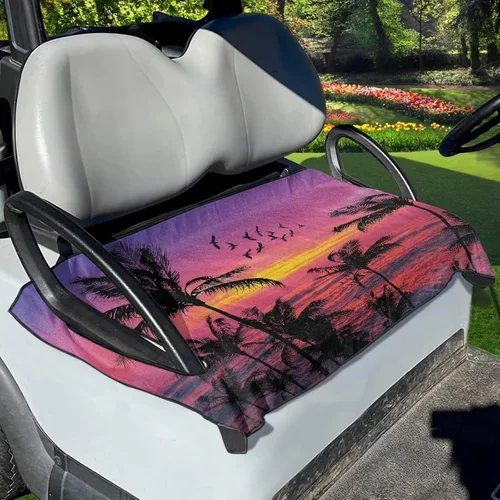 Miniatura 35 de Suobstales Fundas de Asiento para Carrito de Golf/Toalla de Asiento, Almohadillas de Asiento Transpirables para Carrito de Golf, Manta para Club
