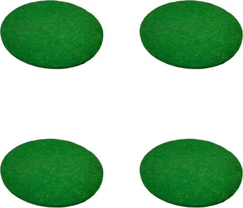 Miniatura 6 de Paquete de 4 almohadillas de fieltro verde de 3.7 pulgadas (3.701 in) – Reemplazo autoadhesivo para empujadores de hockey de aire de 3.78 pulgadas
