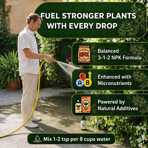 Miniatura 2 de Fertilizante profesional de jazmín líquido 3-1-2 concentrado de 8 onzas, fertilizante de plantas de jazmín premium para interiores y exteriores