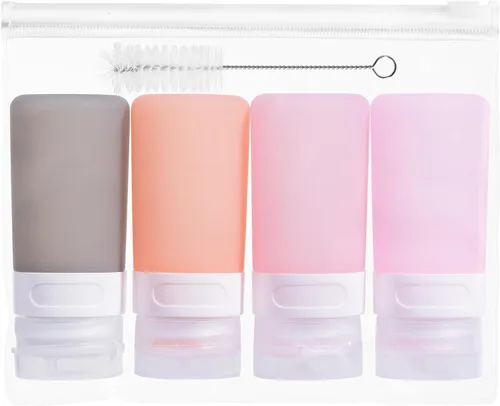 Miniatura 27 de MICEBAY Botellas exprimibles de condimentos para salsas, mini recipiente de silicona para aderezo de ensalada de 1 onza para llevar con bolsa