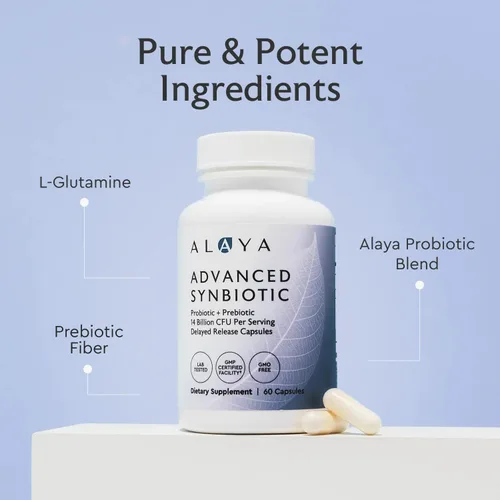Miniatura 2 de Alaya Naturals Advanced Synbiotic - Probiótico + Prebiótico - Suplemento probiótico de liberación retardada de 14 mil millones de UFC