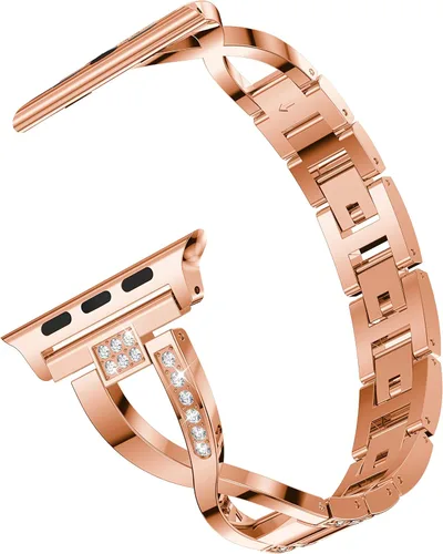 Miniatura 15 de Correas de Metal Dorado Compatibles con Apple Watch Band 38mm 40mm 41mm 42mm 44mm 45mm 46mm 49mm Pulsera de Cadena Elegante para iWatch Series 11 10