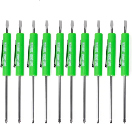 Miniatura 8 de Destornillador de bolsillo de doble extremo y juego ranurado mecánico magnético con clip, mini destornilladores de bolsillo para mecánicos, Rojo