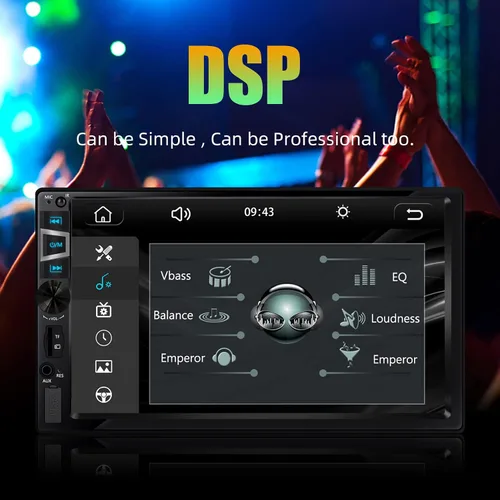 Miniatura 6 de Estéreo de auto doble DIN con CarPlay inalámbrico y Android Auto, radio de coche HD de 7 pulgadas con Bluetooth, entrada USB/SD/AUX, FM, SWC