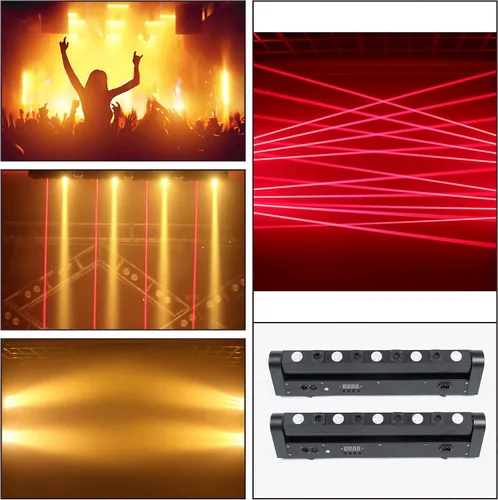 Miniatura 3 de Barra de luz de lavado de escenario de cabeza móvil para fiesta, RGBW, luces LED de haz DMX 512, luz estroboscópica, equipo de iluminación