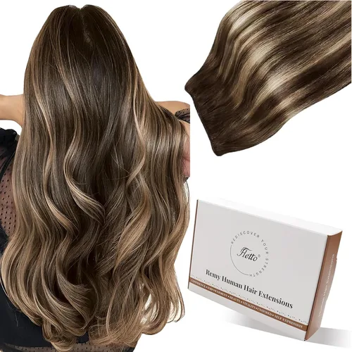 Miniatura 30 de Hetto - Extensiones de cabello humano de trama color rubio platino, 12 pulgadas, 2.47 onzas, #60 Coser en trama, volumen natural diario, suave
