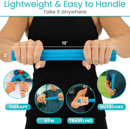 Miniatura 3 de Vive Barras de terapia flexible (paquete de 3) – Entrenador de fuerza de agarre de mano de resistencia a la torsión para recuperación de lesiones