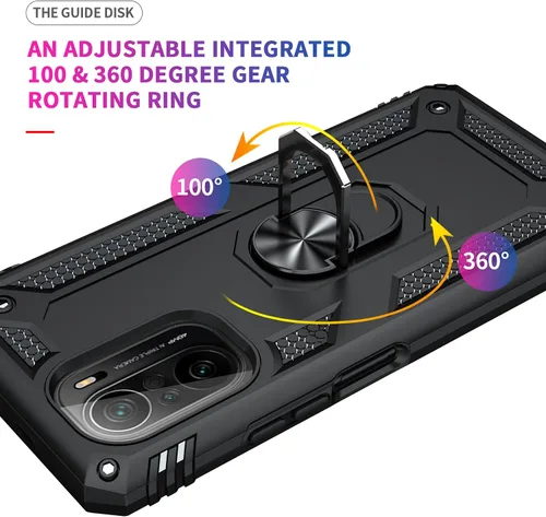 Miniatura 4 de Funda para Xiaomi Foco F3, con soporte giratorio para Xiaomi Redmi K40 5G M2102J2SC / Redmi K40 Pro 5G M2012K11C / Redmi K40 Pro+ 5G M2012K11AC / Mi