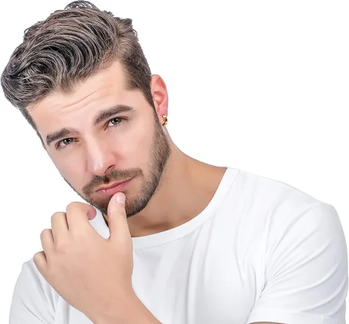 Miniatura 6 de Jstyle Aretes de acero inoxidable para hombre y mujer, hipoalergénicos