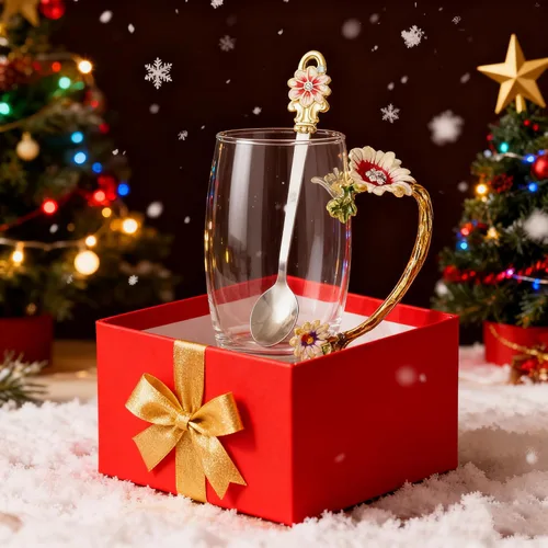 Miniatura 7 de Taza de té de cristal con cuchara y flores, regalo ideal para mujeres, especialmente mamá, en el día de San Valentín, Navidad, cumpleaños, taza