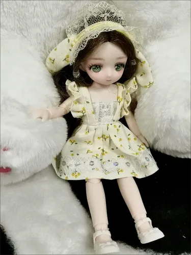 Miniatura 4 de Muñeca Anime BJD 1/7 SD Muñecas de 9 Pulgadas Muñeca Articulada de 18 Bolas Juguetes DIY con Ropa Conjunto Zapatos Cabello No Ajustable Maquillaje