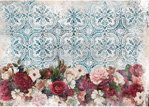 Miniatura 11 de Rediseñar con Rediseñar Decoupage Decor Papel de seda Cobalt Flourish, 1 hoja (19 x 30 pulgadas) Rediseñar papel de decoupage de tejido 655350652340