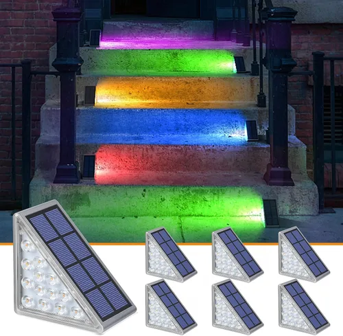 Miniatura 14 de NIORSUN Luces solares, impermeabilidad IP67, encendido/apagado automáticos, para escalones exterior, escalera, patio, porche, puerta delante, acera