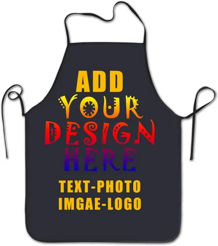 Miniatura 16 de Delantal personalizado personalizado para mujeres y hombres, delantales de cocina para cocinero, nombre personalizado, texto, logotipo, imagen