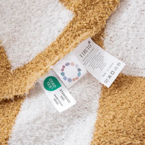 Miniatura 7 de YIRUIO Manta Throw a Cuadros Tablero de Ajedrez Esponjosa Peluda Cálida Cómoda Reversible Súper Suave Acogedora para Decoración del Hogar Cama Sofá