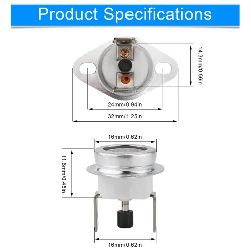 Miniatura 2 de Interruptor de límite de 2 piezas de repuesto L350, interruptor de límite de horno resistente a la temperatura compatible con Rheem 47-22861-01
