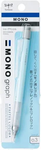 Miniatura 3 de Tombow Lápiz mecánico, monografía color claro 0.012 in, menta transparente (DPA-139D)