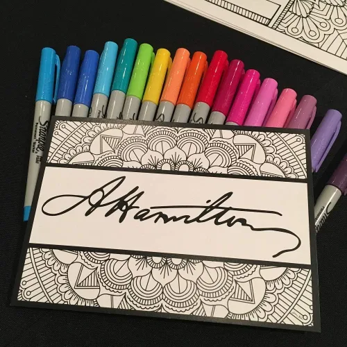 Miniatura 9 de Coloring Broadway - Páginas para colorear inspiradas en Hamilton (juego de 4), colección Legacy, mercancía musical de Hamilton, impresas