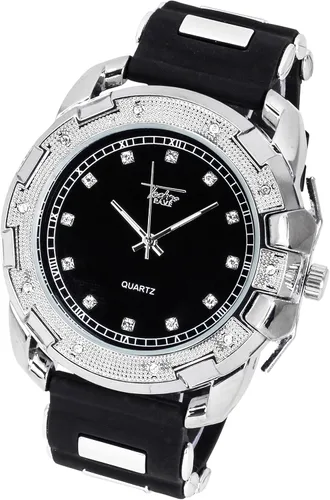 Miniatura 3 de Techno Pave Relojes brillantes para hombre con circonita cúbica totalmente helada